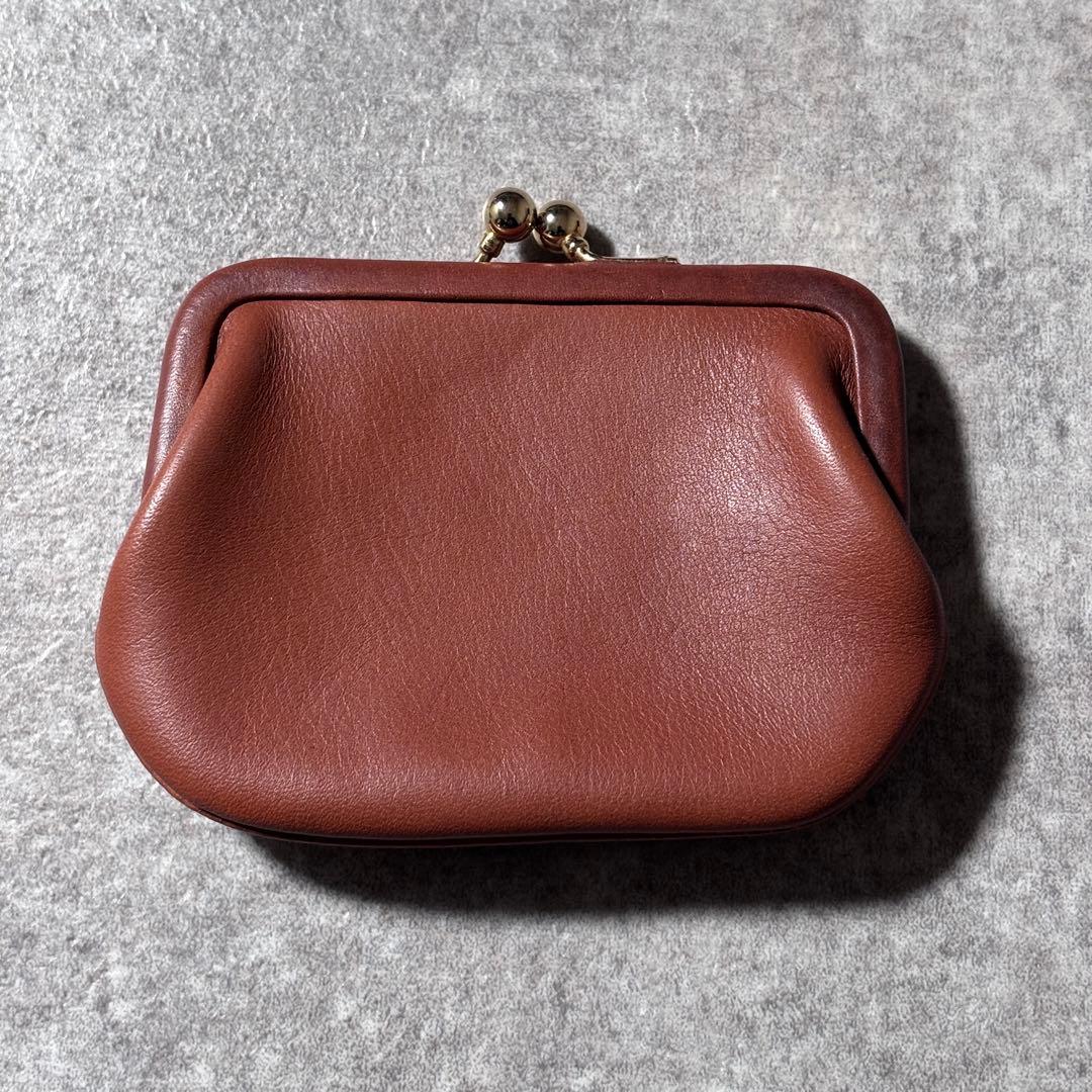 希少 美品 オールドコーチ がま口 コインケース グラブタンレザー