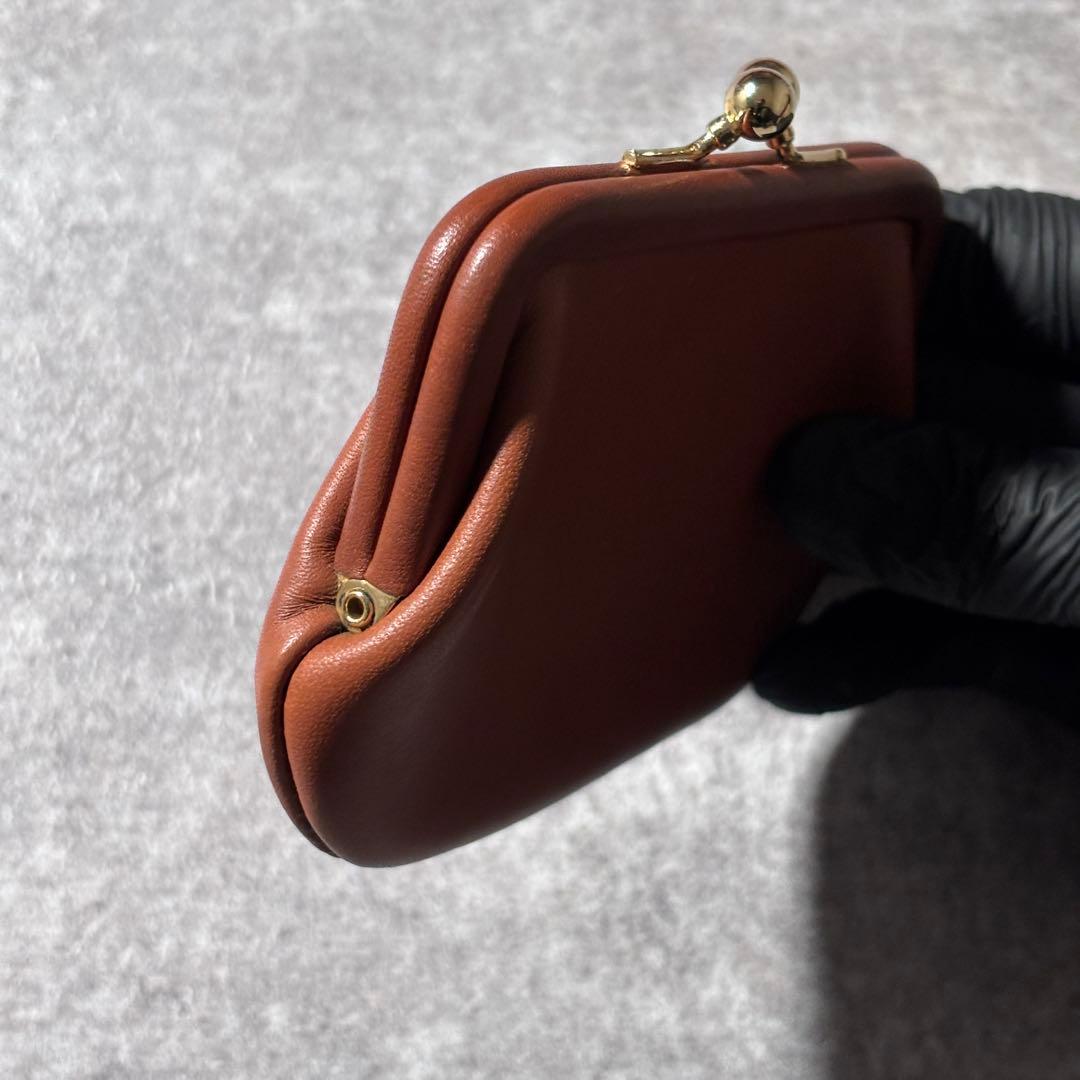 希少 美品 オールドコーチ がま口 コインケース グラブタンレザー