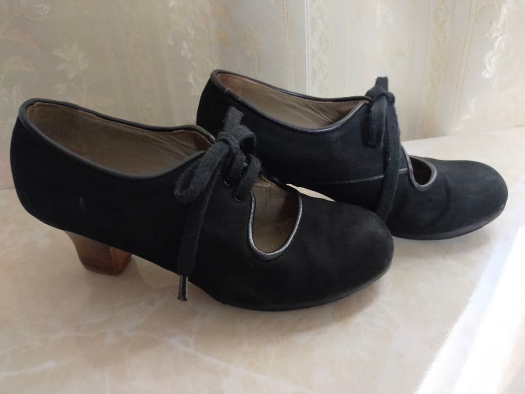 フラメンコシューズ 黒　セノビージャ34.5