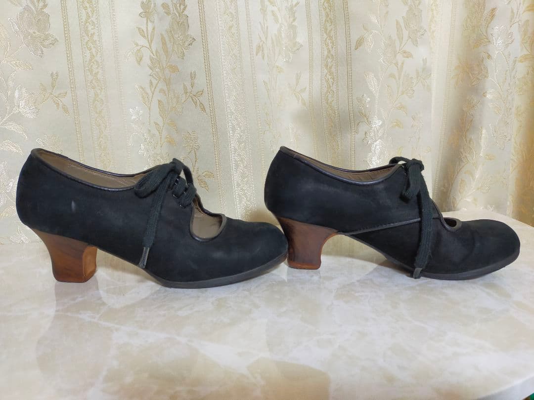 フラメンコシューズ 黒　セノビージャ34.5