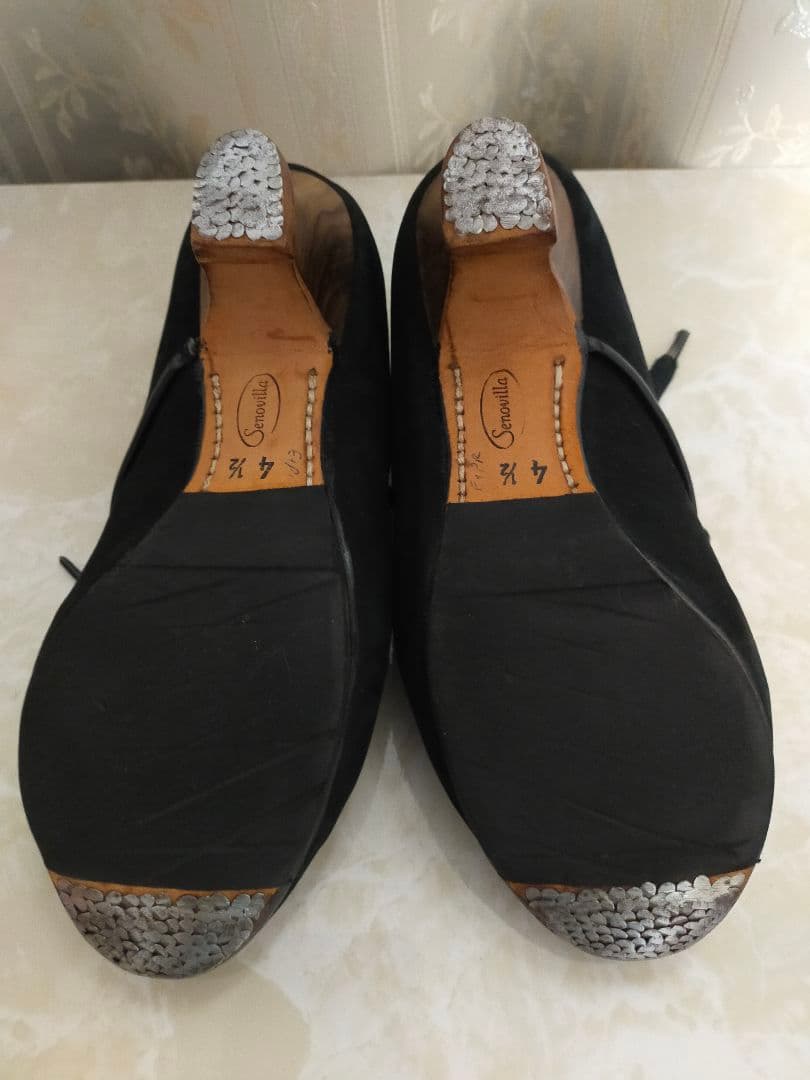 フラメンコシューズ 黒　セノビージャ34.5