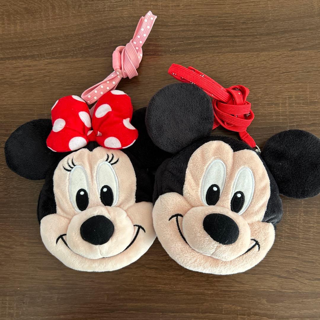 ♡ ディズニー ミッキー＆ミニー パスケース ポシェット コインケース