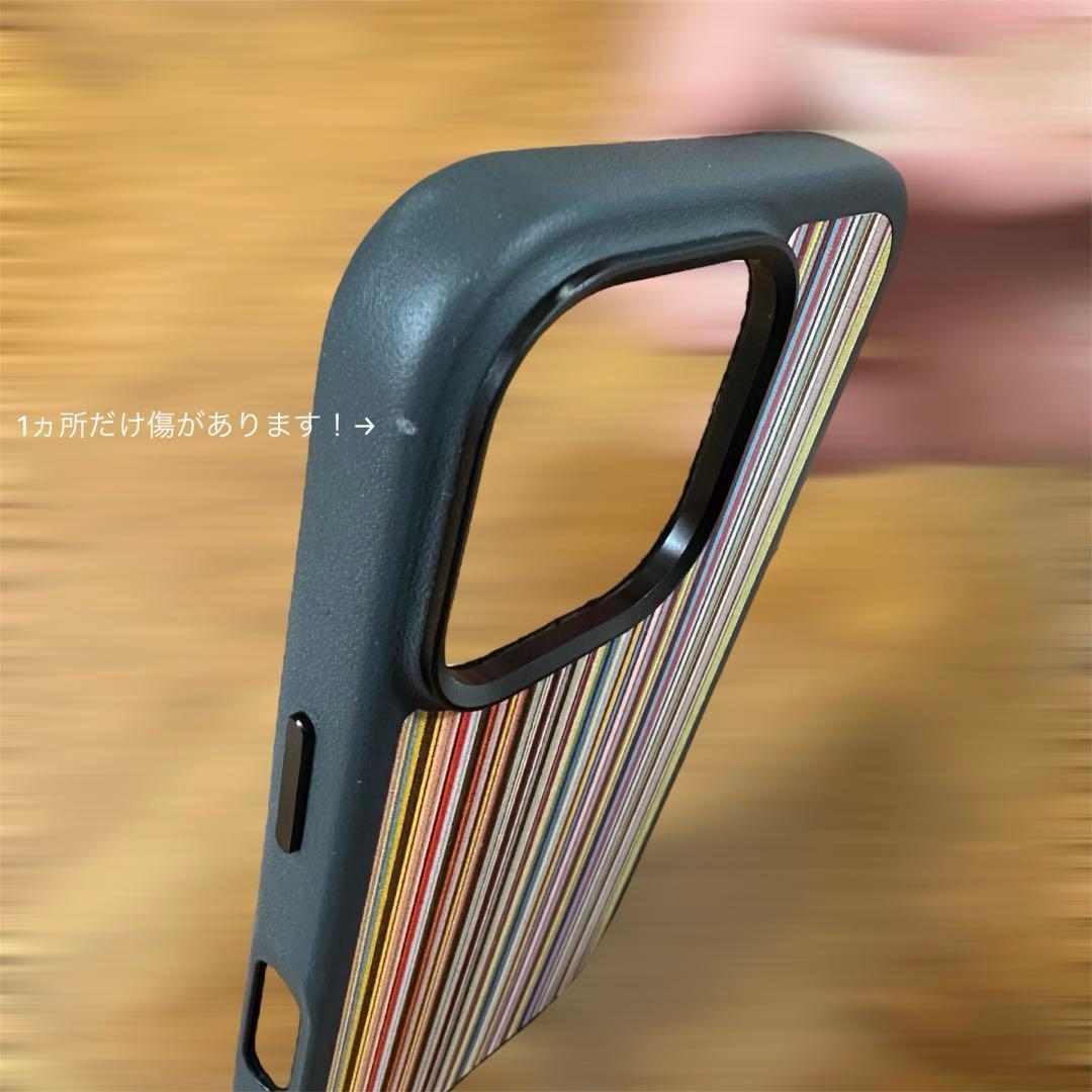 ポールスミス iPhoneケース iPhone 16 Pro ストライプ 虹色