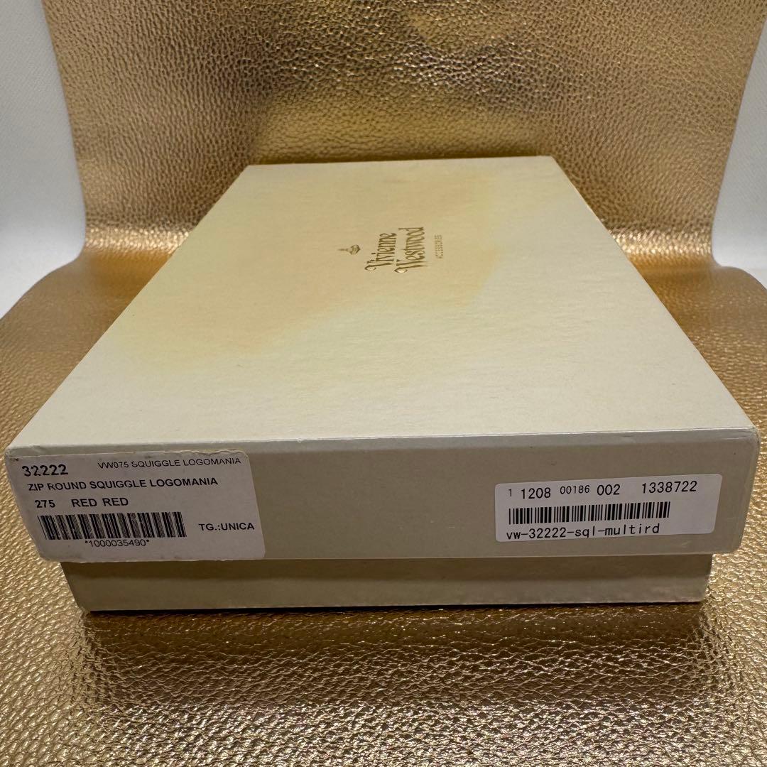 Vivienne Westwood 総柄 ラウンドファスナー長財布 ボルドー