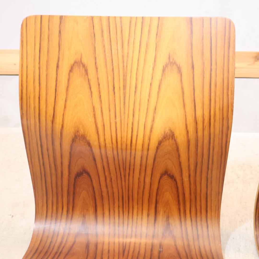 TENDO 天童木工 ローズウッド 曲げ木 座イス 2脚セット 藤森健次