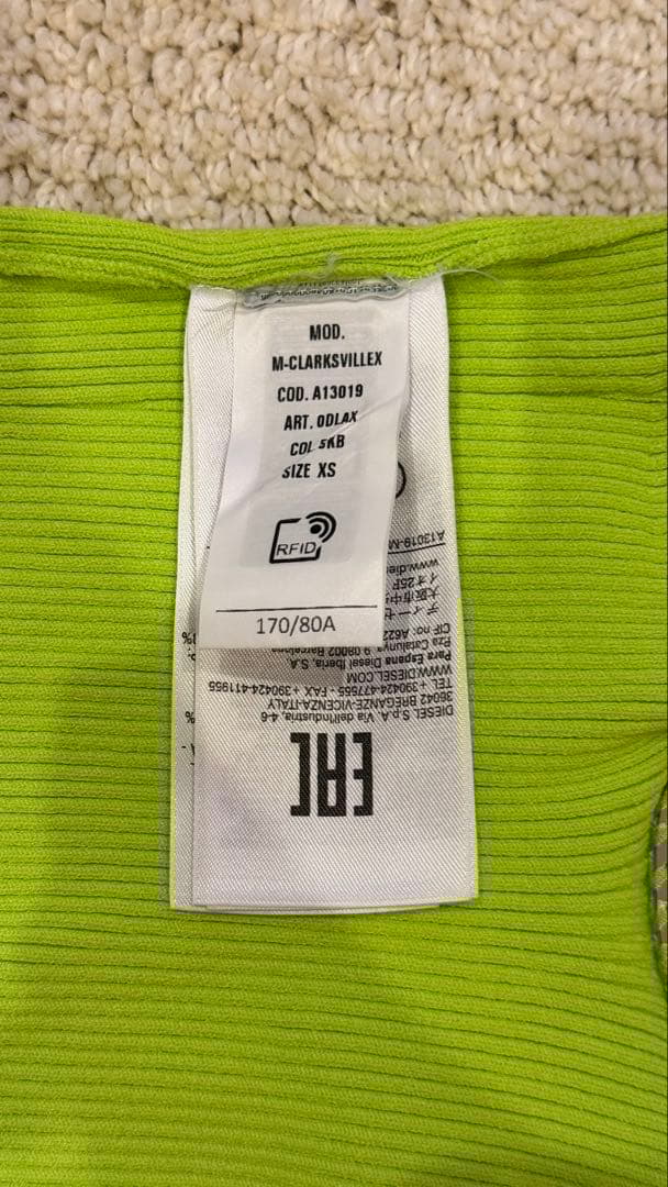 極美品！Diesel チューブトップ　リブニット ベアトップ