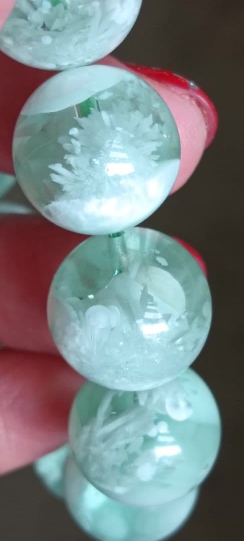 花花様❤超超超希少なグリーンラリマー約13ミリ内径約17センチ 原石写真❤他1点