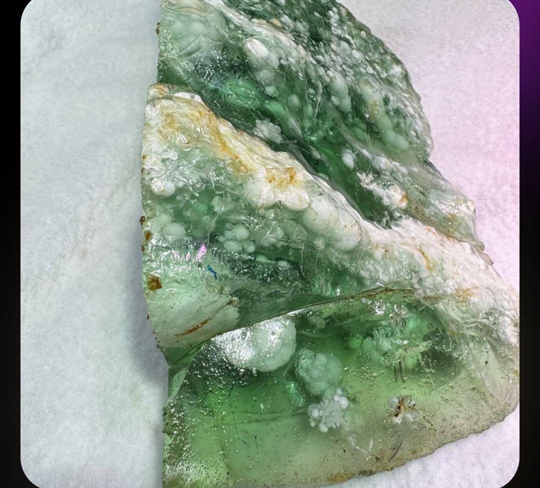 花花様❤超超超希少なグリーンラリマー約13ミリ内径約17センチ 原石写真❤他1点