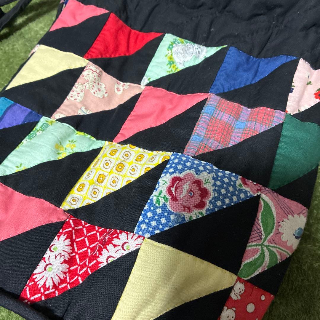 mornquilt パッチワーク巾着バッグ