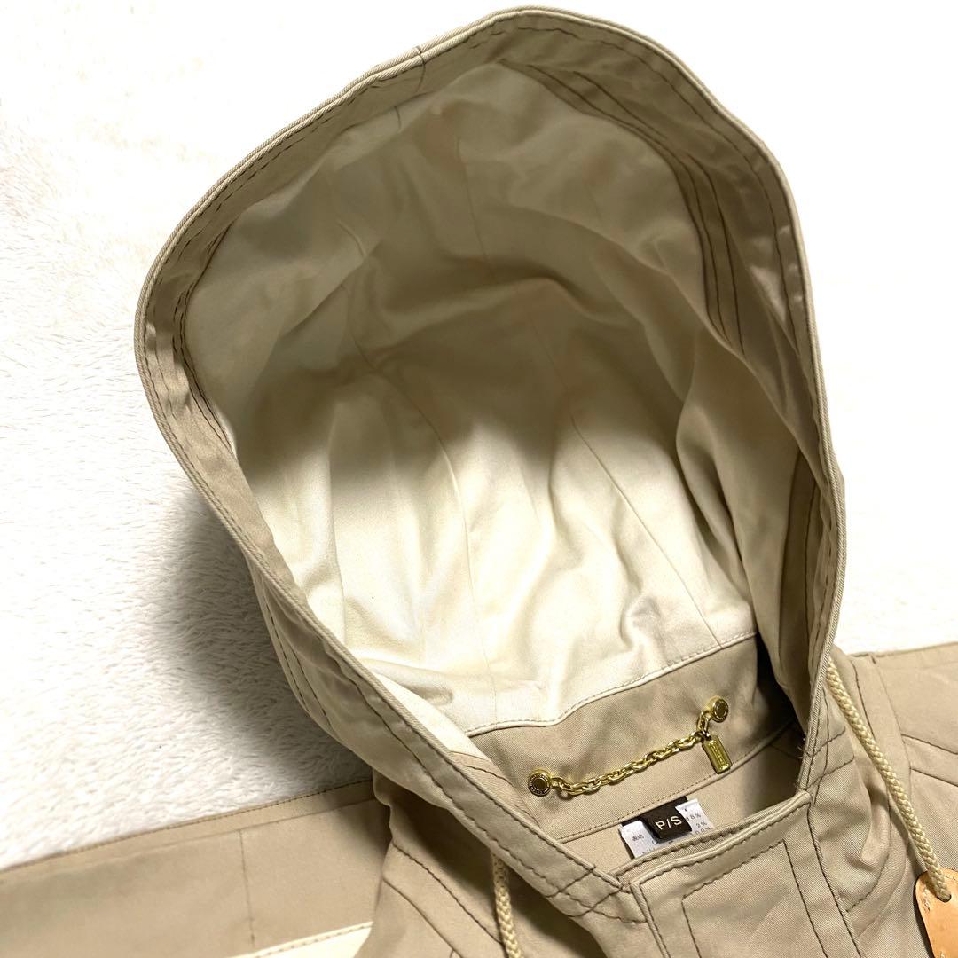 美品 COACH コーチ ポンチョ ターンロック コットン ベージュ バイ