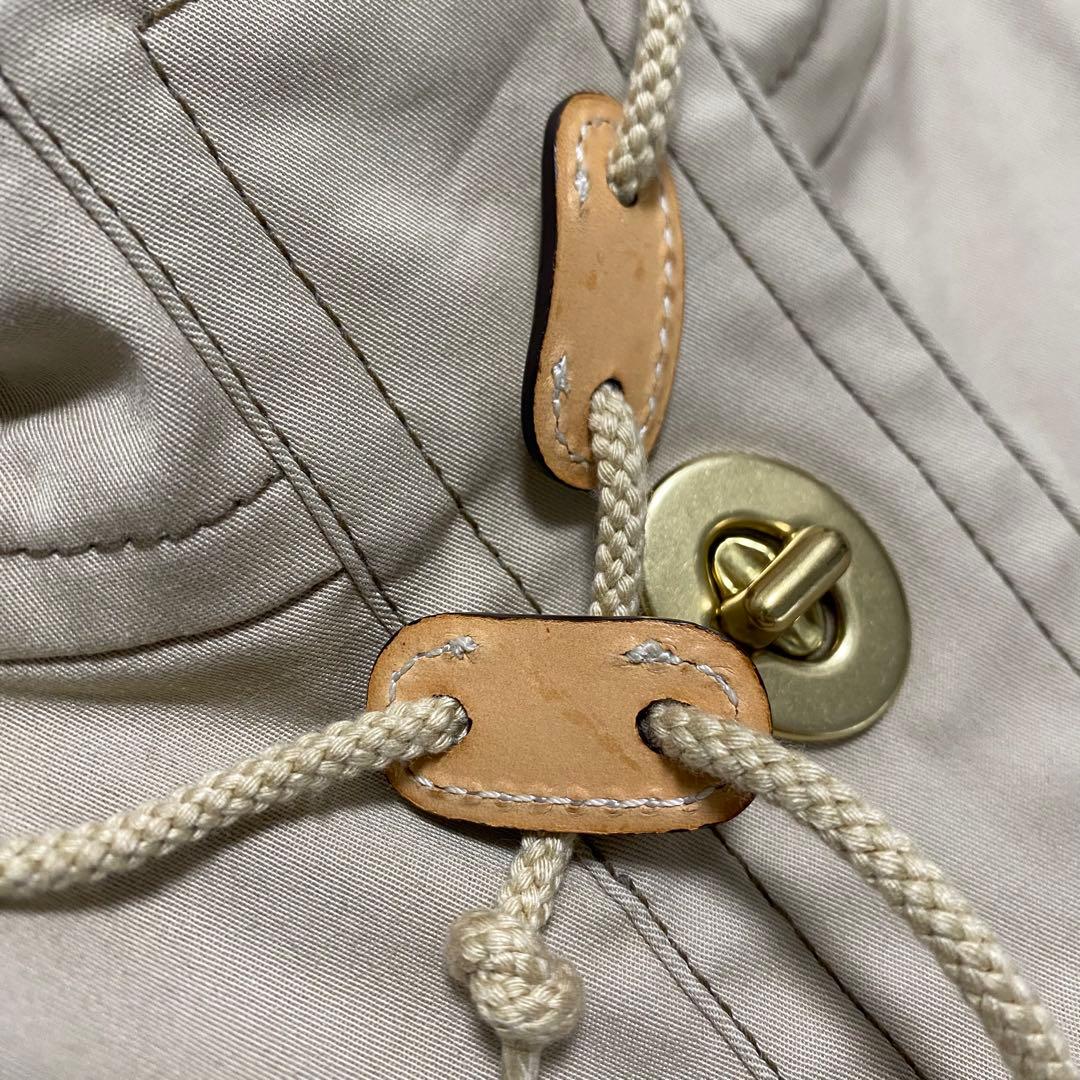 美品 COACH コーチ ポンチョ ターンロック コットン ベージュ バイ
