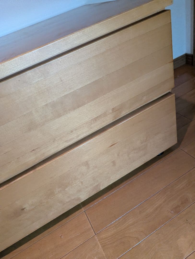 《送料込》無印良品 MUJI 木製 2段チェスト バーチ材 棚 良品計画