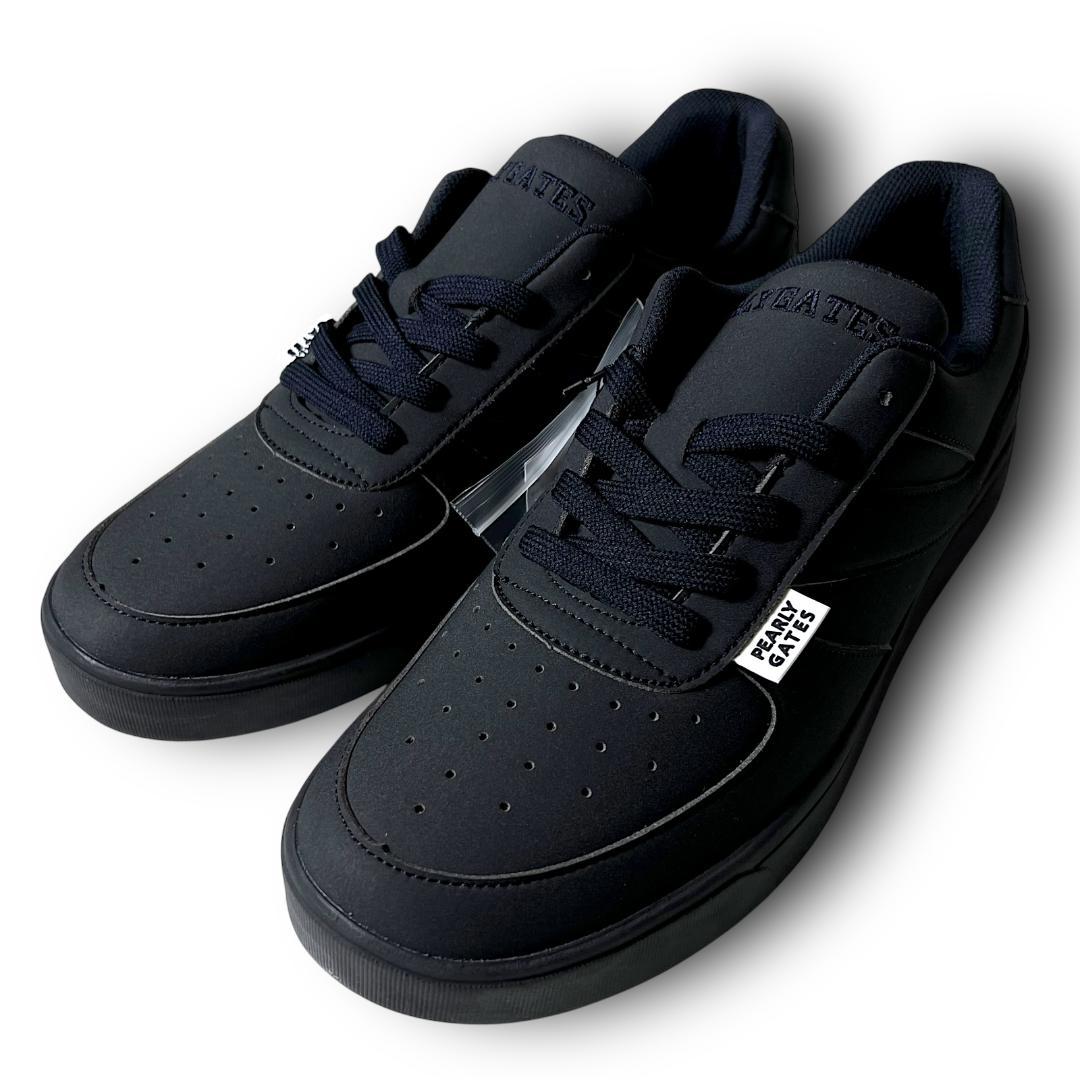 26cm パーリーゲイツ ミニマルデザイン オールレザー ゴルフシューズ