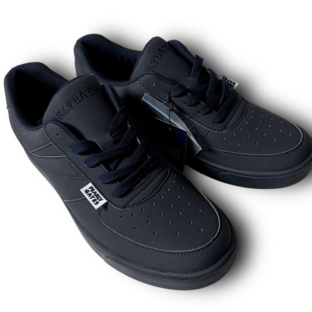 26cm パーリーゲイツ ミニマルデザイン オールレザー ゴルフシューズ