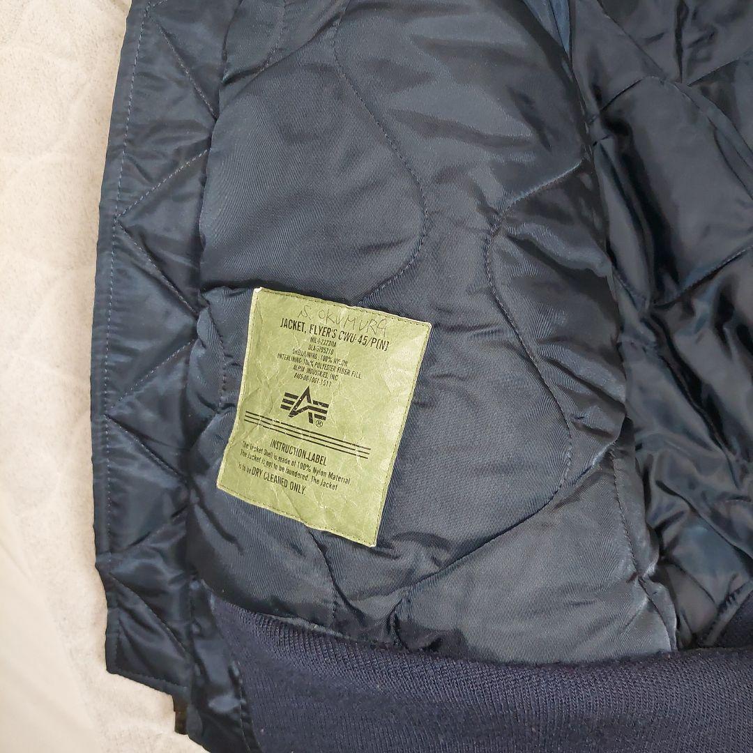 【極美品】Alpha CWU45P フライトジャケット XL ネイビー