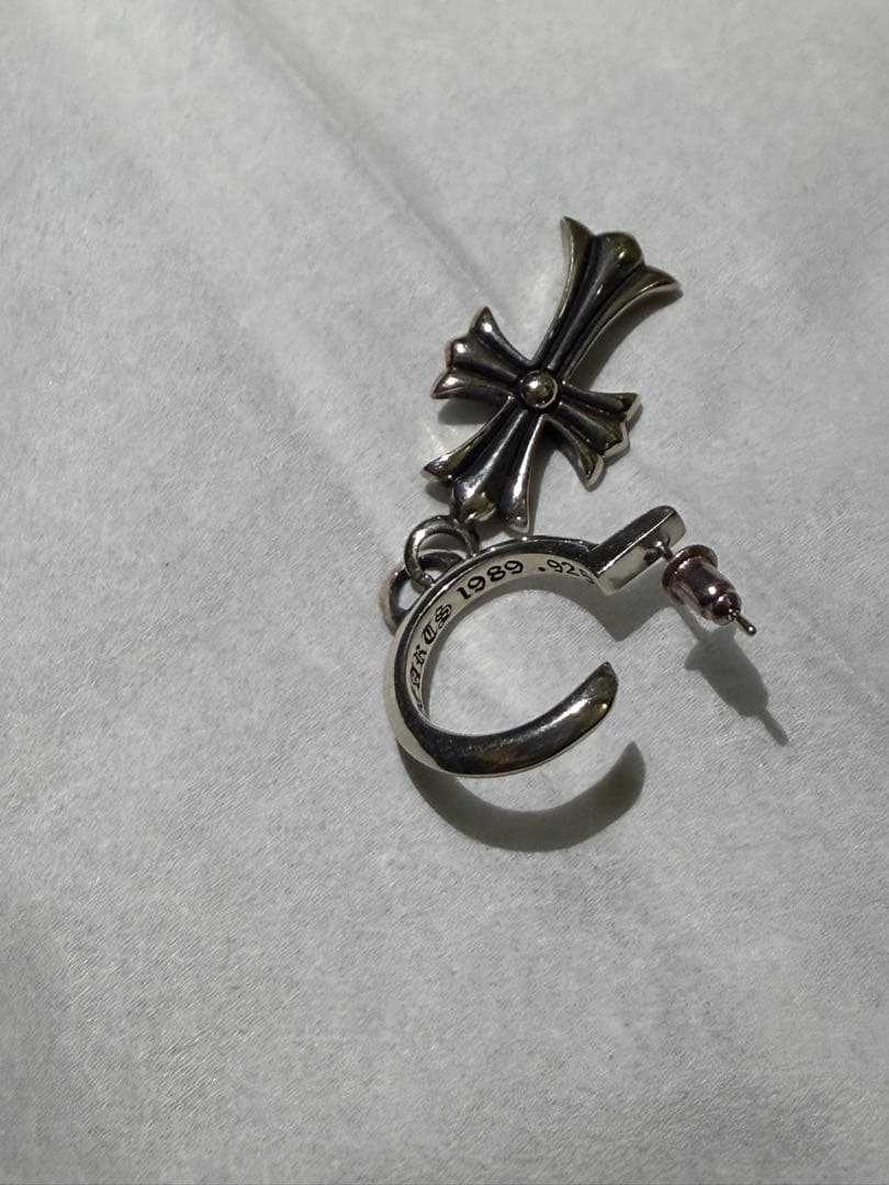 CHROMHEARTS クロムハーツ タイニーCH クロス フープピアス