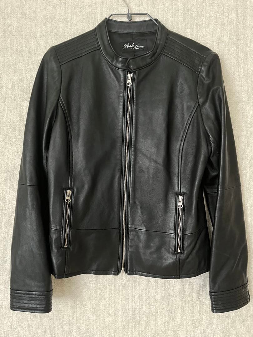Posh Alma ポッシュアロマ ラムレザーライダースジャケット - メルカリ