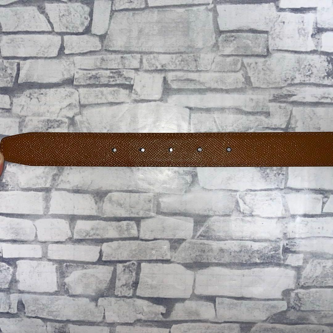 ブルガリ ベルト レザー 本革 黒 シルバー金具　スクエア　トリプルプレート