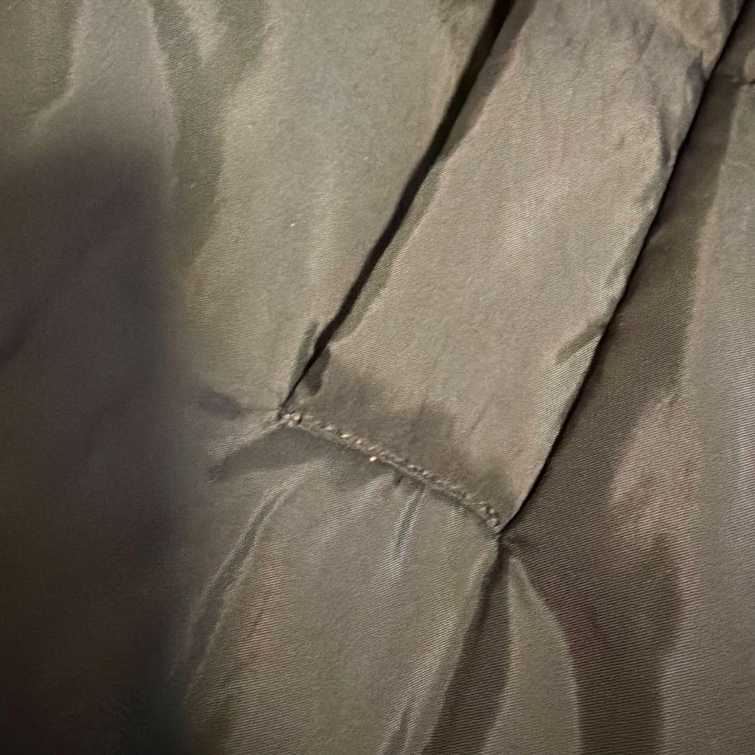 バーバリー　ロング中綿コート　ノバチェック　フード　黒　ヴィンテージ　L 相当