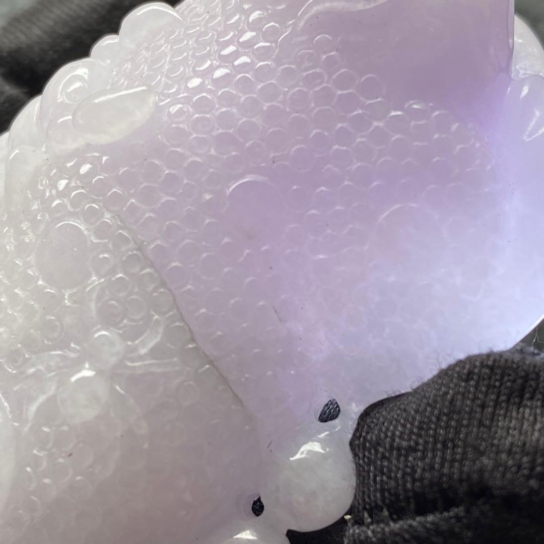 極上❣️ラベンダー本翡翠♡銭蛙ちゃん