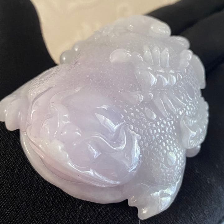 極上❣️ラベンダー本翡翠♡銭蛙ちゃん