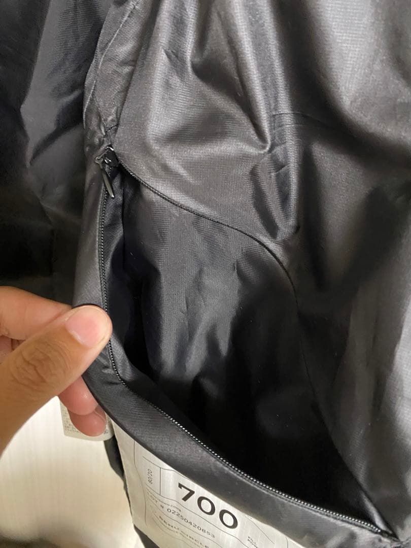 は*る様 小松マテーレ” ナイロン スタンド アライドダウンジャケット　ブラック