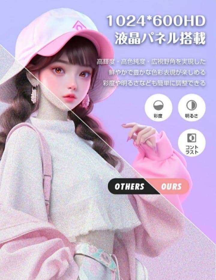 ポータブルDVDプレイヤー　12.5型　10.5インチ液晶。保護フィルム装着