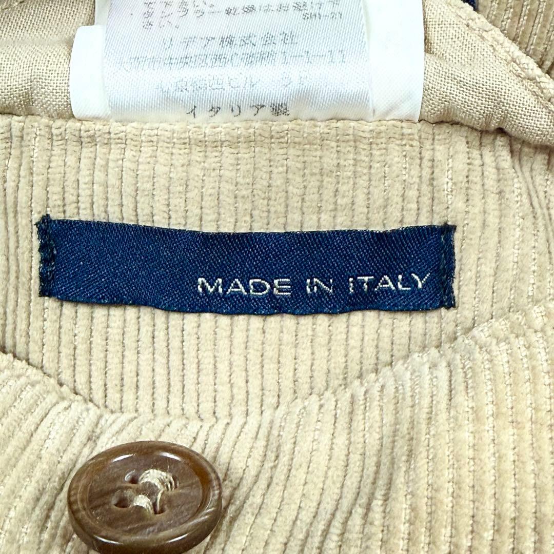 ラルディーニ テーラードジャケット 段返り3B コーデュロイ ベージュ