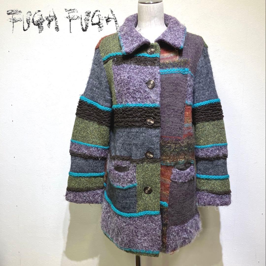 FUGA FUGA 佐藤繊維 ニットコート マルチカラー サイズフリー - メルカリ