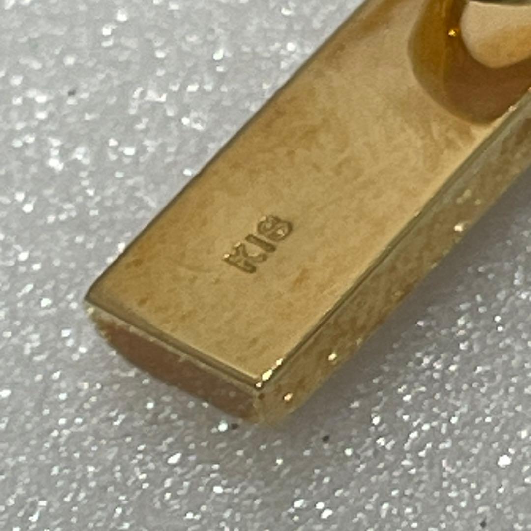 18金ゴールド ネクタイピン チェーン付き　3.91g