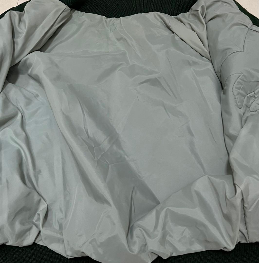 90s TM ATHLETIC USA製 ダークグリーン ウールスタジャン