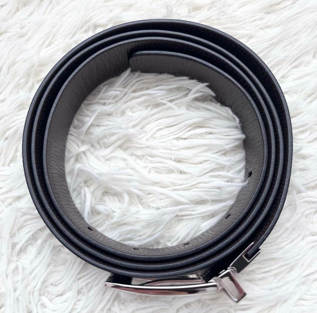 極美品　ロエベ　リバーシブルベルト　シルバー金具　200609 スペイン製