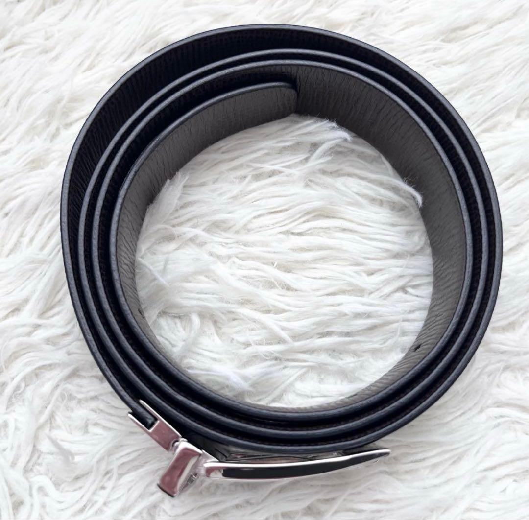 極美品　ロエベ　リバーシブルベルト　シルバー金具　200609 スペイン製