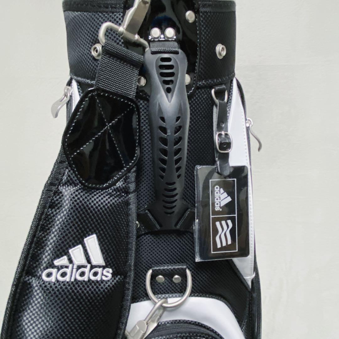 美品　adidas アディダス　キャディバッグ　ブラック　ホワイト　9型　黒　白