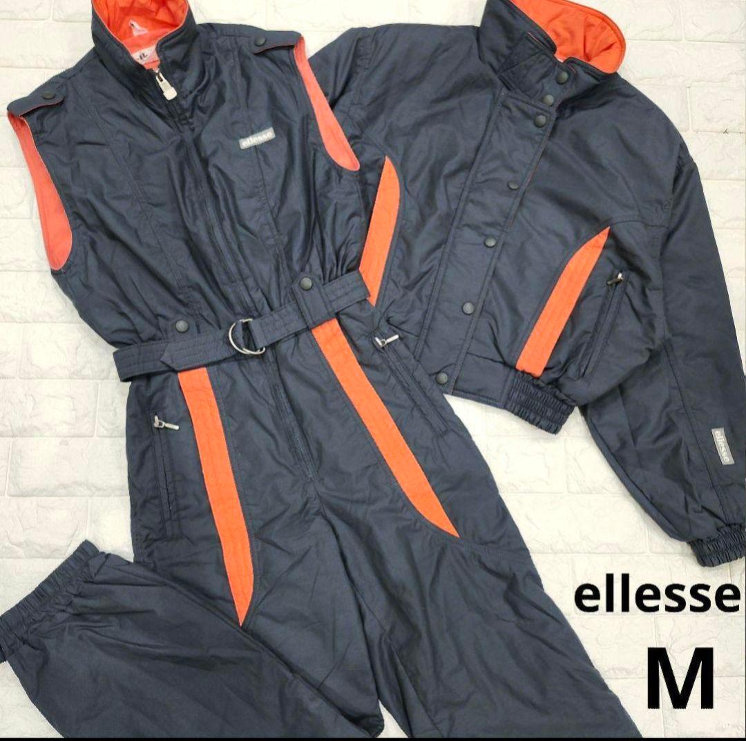 ellesse スキーウェア M グレー/オレンジ - メルカリ
