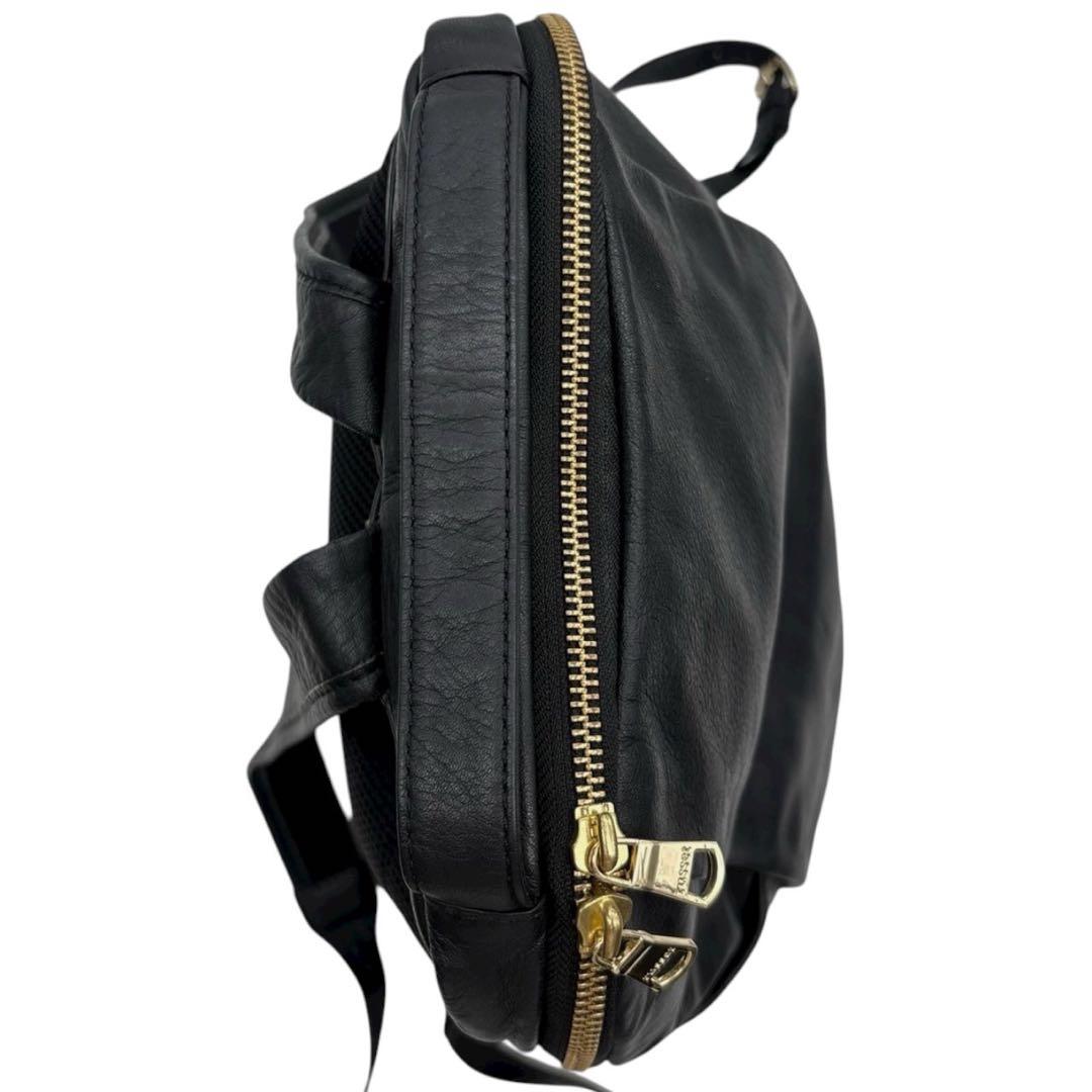 近年モデル◎ 美品◎ ラシット レザー リュックサック A4可 ブラック