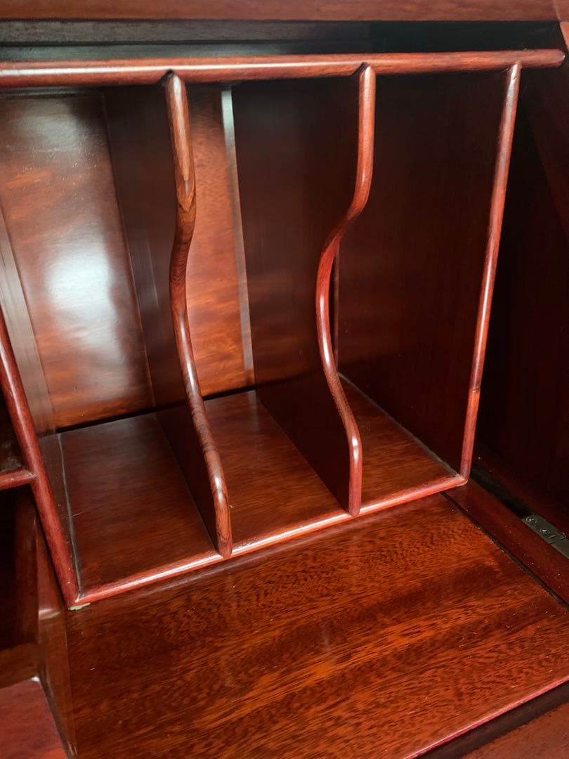 花梨材　ラインティングビュー　デスク　猫脚