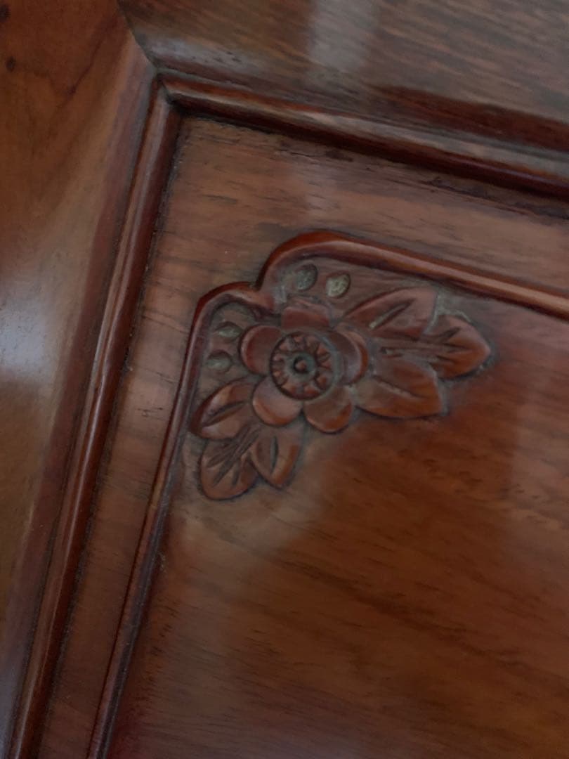 花梨材　ラインティングビュー　デスク　猫脚