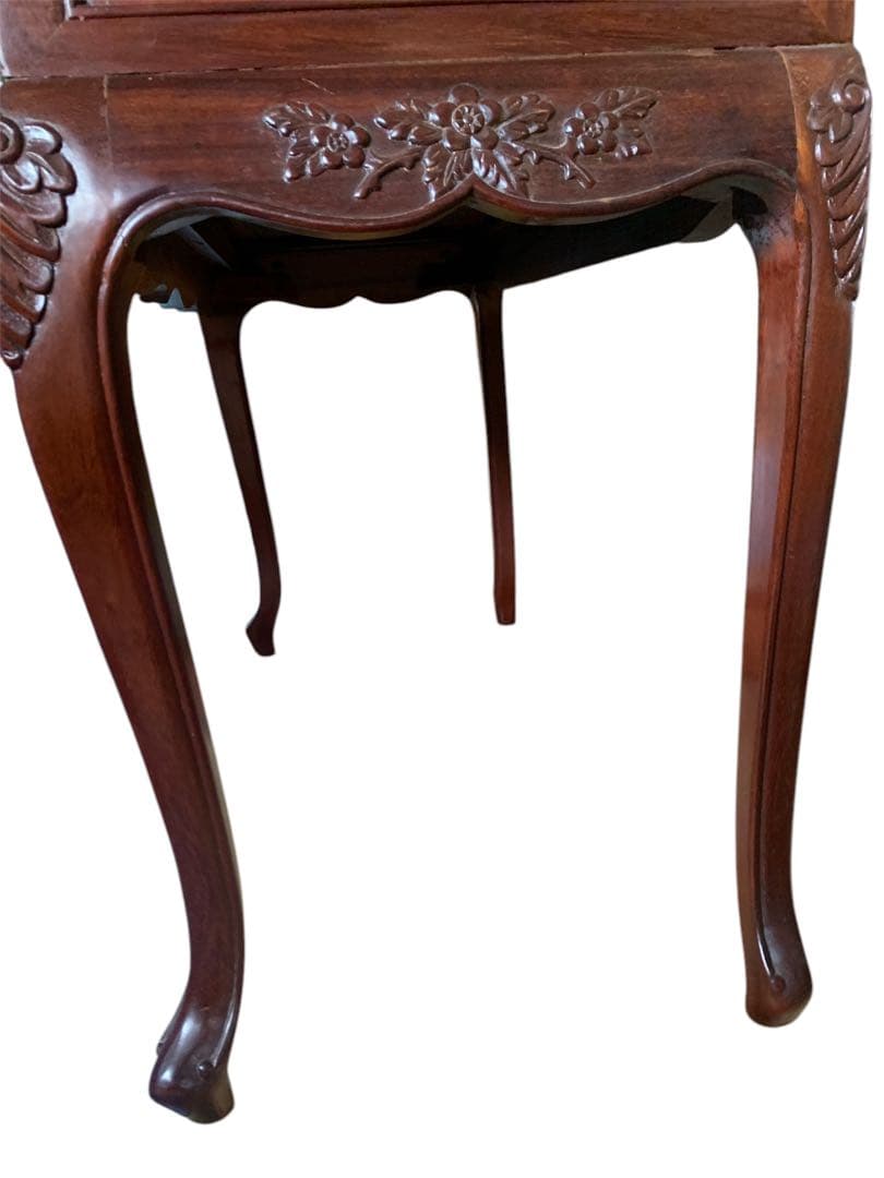 花梨材　ラインティングビュー　デスク　猫脚