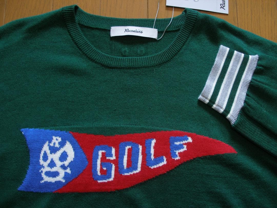 ゴ*カ様 ラッセルノ FLAG LOGO KNIT SWEATER サイズ6 G