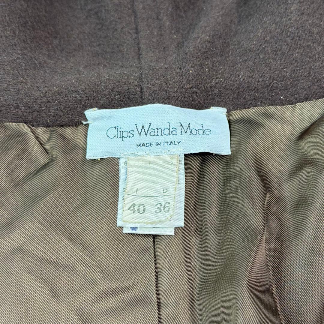 ポンチョ リアル ファー Clips Wanda Mode ウール アンゴラ混 レディース