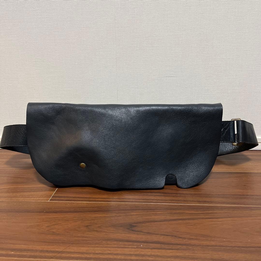 【本日限りお値下げ】Uni&coネイビーレザーメッセンジャーバッグ サイズS