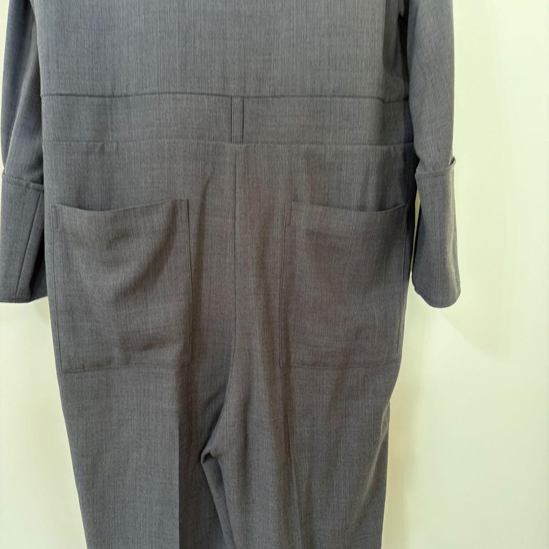 conte グレー サロペット Vネック オールインワンパンツ