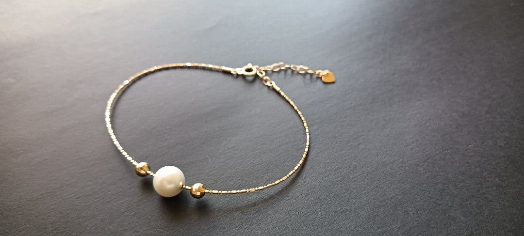 ゴールド パール ビーズ ブレスレット　金　K18 本真珠　鳥羽水族館　金製品