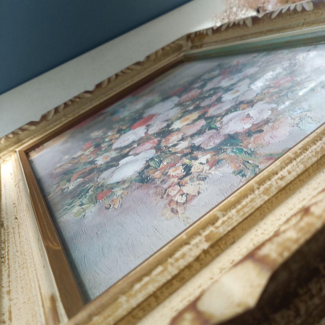 庭園の花 ダイフ 複製画 レプリカ 額装 52×61cm 心に宿る世界の