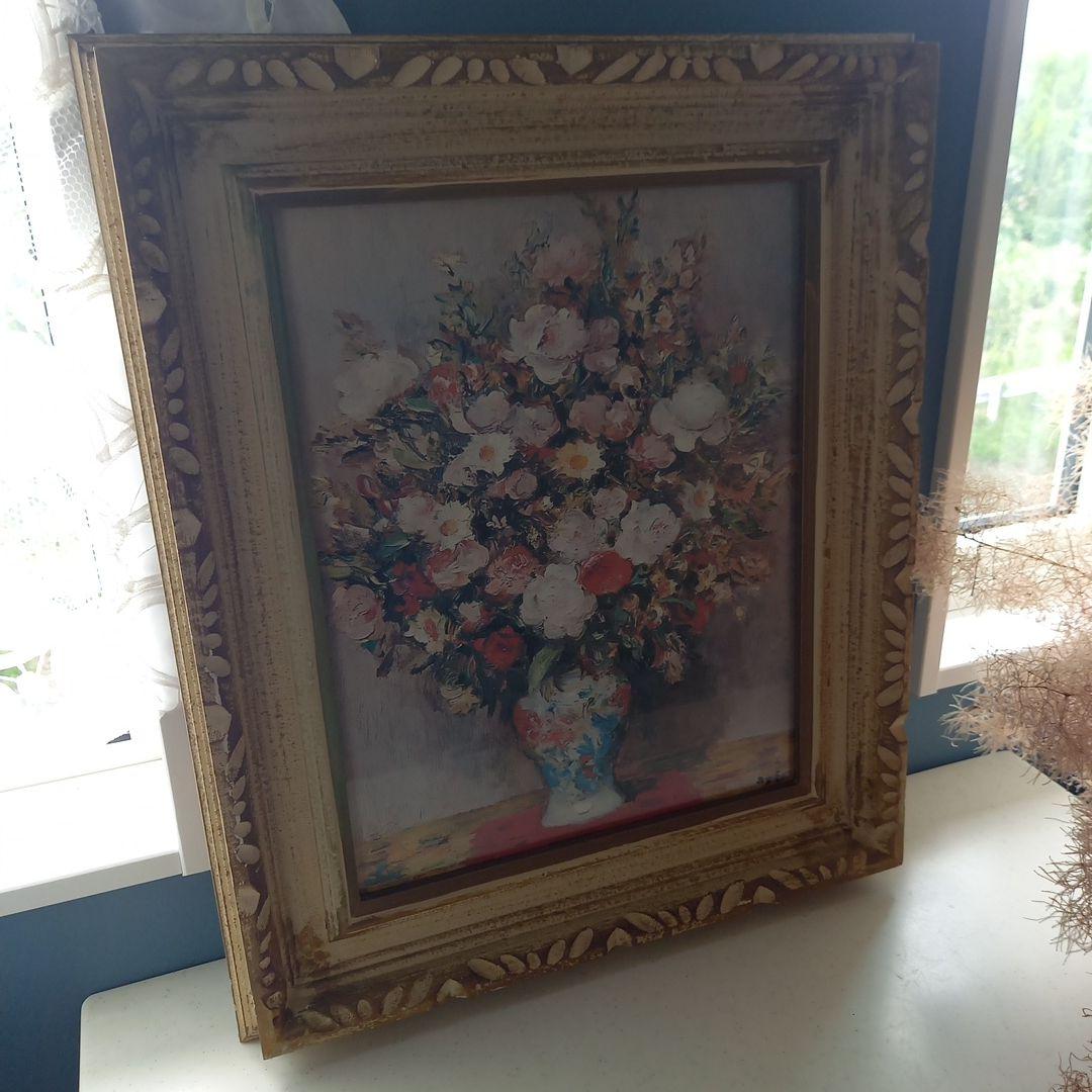 庭園の花 ダイフ 複製画 レプリカ 額装 52×61cm 心に宿る世界の