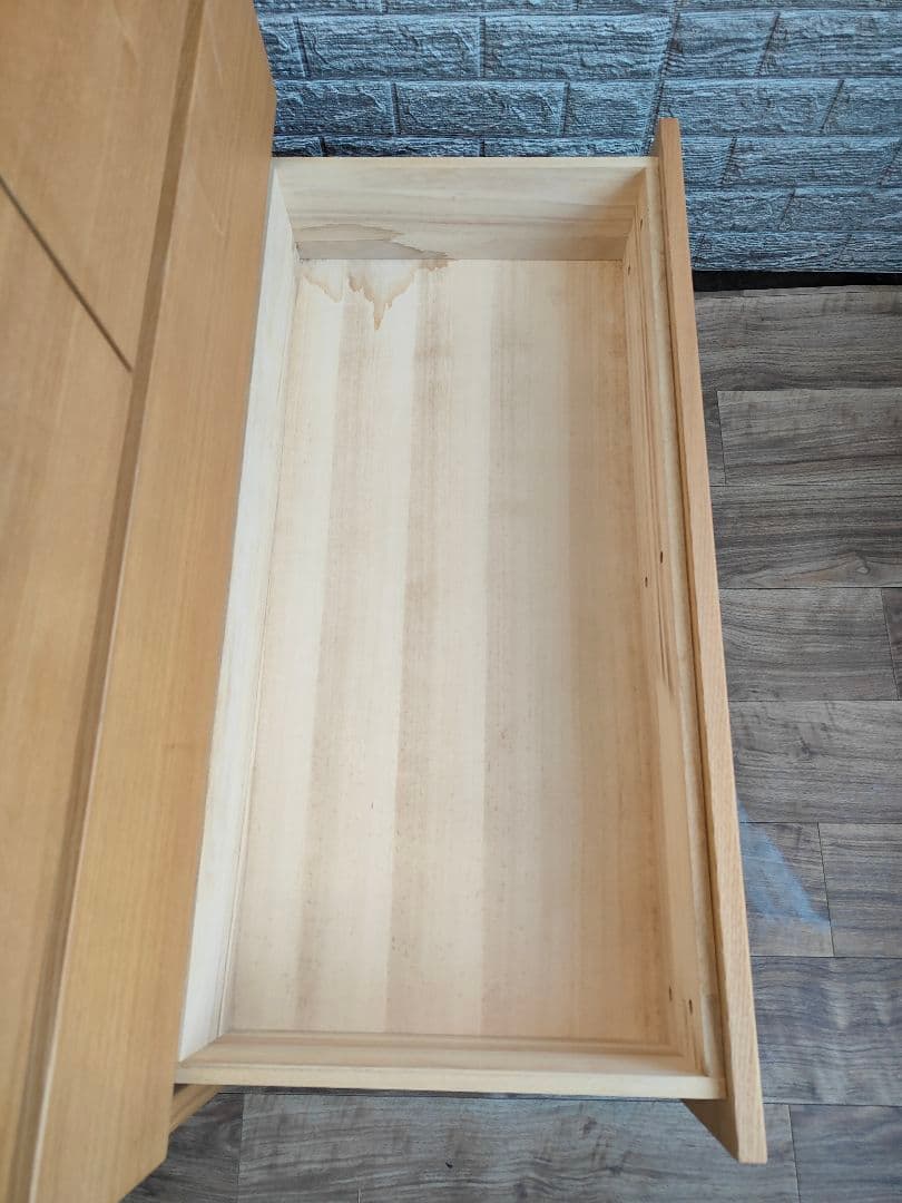 MUJI 無印良品 廃盤品 チェスト 4段 タモ材