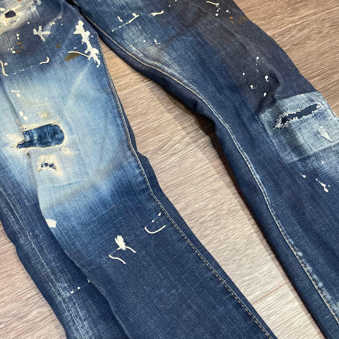 DSQUARED2 ダメージ加工スキニーデニム ディースクエアード 44