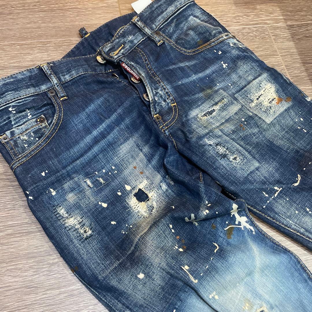 DSQUARED2 ダメージ加工スキニーデニム ディースクエアード 44