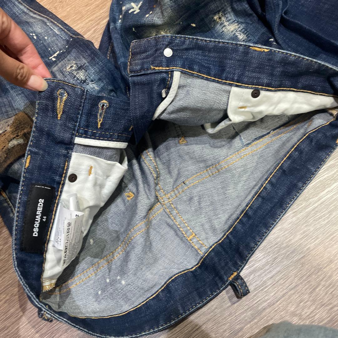DSQUARED2 ダメージ加工スキニーデニム ディースクエアード 44